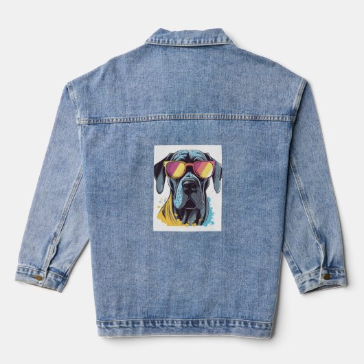Zu Cool für Hundetage Jeansjacke (Rückseite)