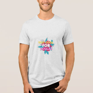 Zu cool für Kragen Lustige farbenfrohe Typografie Tri-Blend Shirt