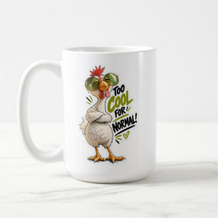 🐔😎 Zu Cool Für Normal – Lustige Klassische Tasse