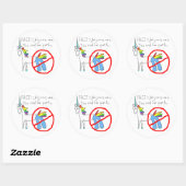 zu Cool für Pflanzen Runder Aufkleber (Blatt)