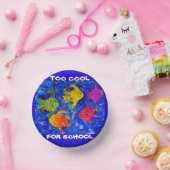 ZU COOL FÜR SCHULPAPIER PAPPTELLER (Party)