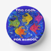 ZU COOL FÜR SCHULPAPIER PAPPTELLER (Vorderseite)