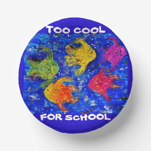 ZU COOL FÜR SCHULPAPIER PAPPTELLER (Vorderseite)