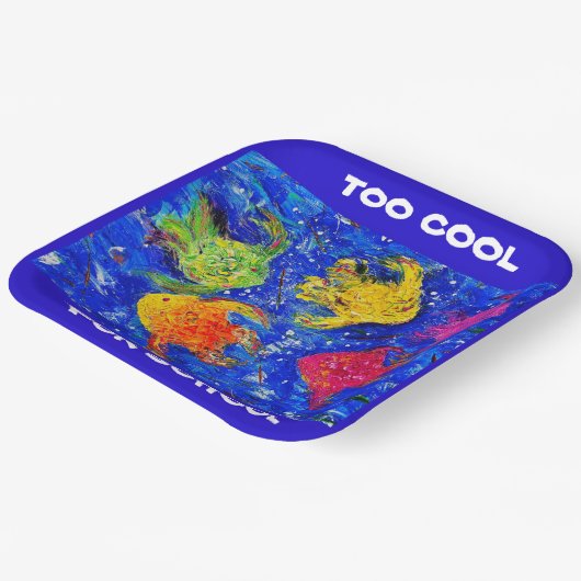 ZU COOL FÜR SCHULPLATZPLATTE PAPPTELLER (Gewinkelt)