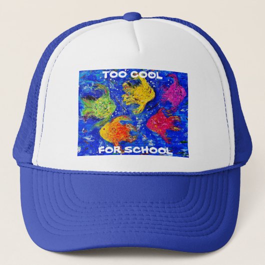 ZU COOL FÜR SCHULTRUCKERHAT TRUCKERKAPPE (Vorderseite)