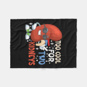 Zu Cool für zwei Nieren Transplantat Nierenerkrank Fleecedecke (Vorderseite (Horizontal))