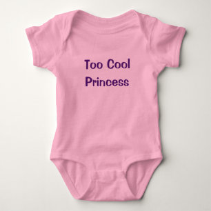 Zu Cool Prinzessin Funny Niedlich Pink Baby Girl R Strampler