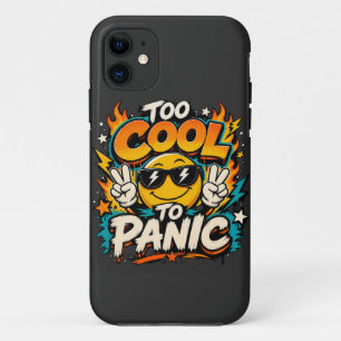 Zu cool, um in Panik zu geraten, lustiges Smiley-G Case-Mate iPhone Hülle