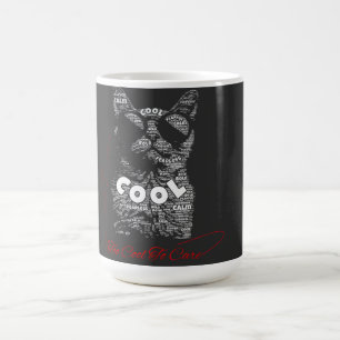 Zu cool, um Katzen-Typografie zu beachten Kaffeetasse