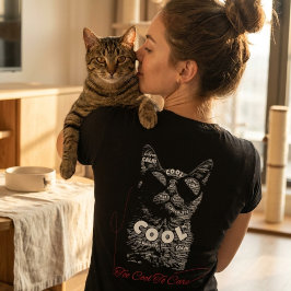 Zu cool, um Katzen-Typografie zu beachten T-Shirt