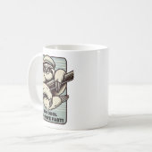 Zu Cool, um schnell zu bewegen! Retro Sloth Kaffeetasse (Vorderseite Links)