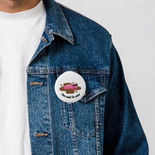 Zu cool, um sich Sorgen zu machen, lustiges Schwei Button