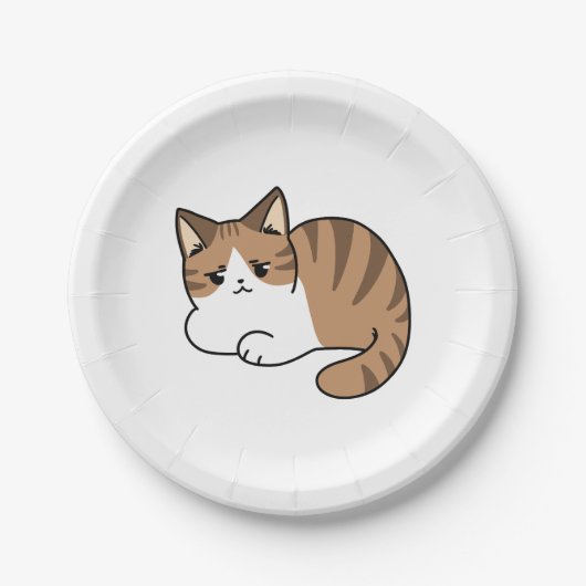 Zu Cool, um sich zu kümmern, zu leicht zu bewegen Pappteller (Vorderseite)