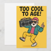 Zu Cool zum Alter Feiertagskarte (Vorne/Hinten)