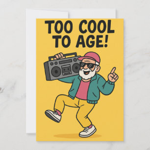 Zu Cool zum Alter Feiertagskarte