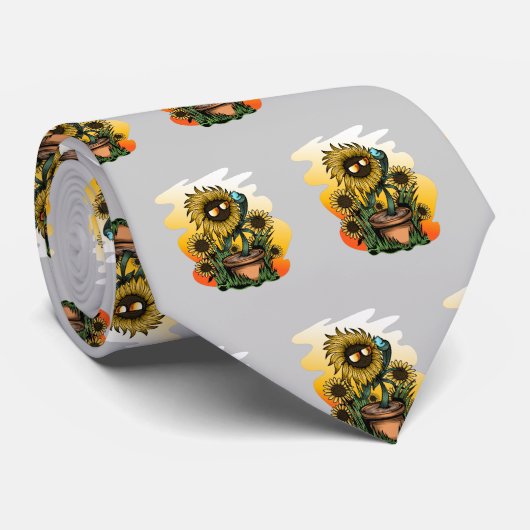 Zu Coole Sonnenblume Krawatte (Gerollt)