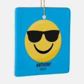 Zu Coole Sonnenbrille Emoji Personalisiert Ornamen Keramikornament (Rechts)