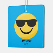 Zu Coole Sonnenbrille Emoji Personalisiert Ornamen Keramikornament (Links)