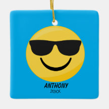 Zu Coole Sonnenbrille Emoji Personalisiert Ornamen