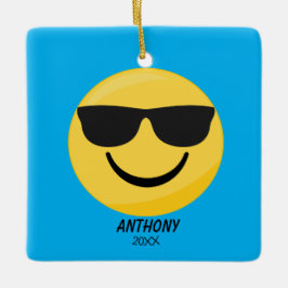 Zu Coole Sonnenbrille Emoji Personalisiert Ornamen Keramikornament
