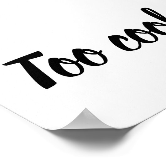 Zu Cooler irischer Typ Poster (Ecke)