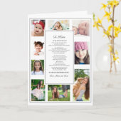 Zu Daughter Abschluss Day White Modern 9 Foto Karte (Gelbe Blume)