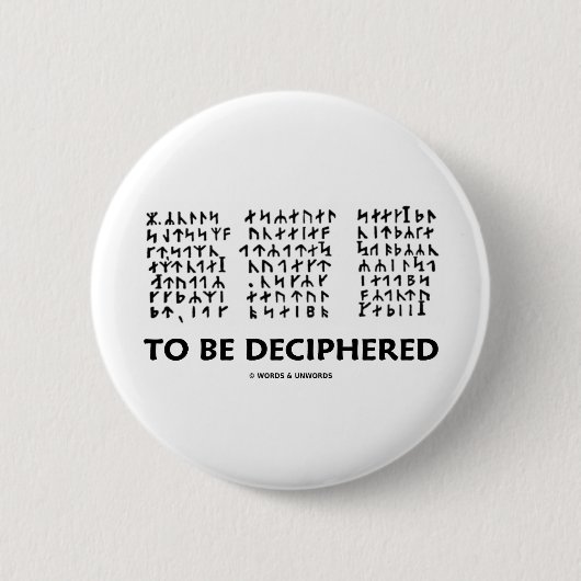 Zu dechiffroren werden (Runic Kryptogramm Jules Button (Vorderseite)