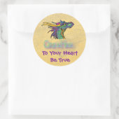 Zu deinem Herzen sei wahre Aufkleber (Tasche)