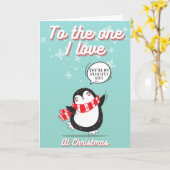 Zu dem, den ich blauer Weihnachten Liebe Karte (Gelbe Blume)