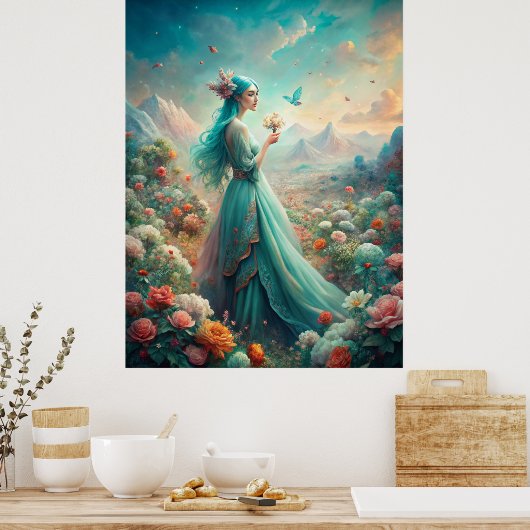 Zu den Blume Poster (Küche)