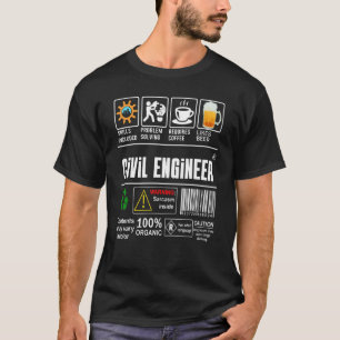 Zu den Fertigkeiten ziviler Ingenieure gehörte auc T-Shirt
