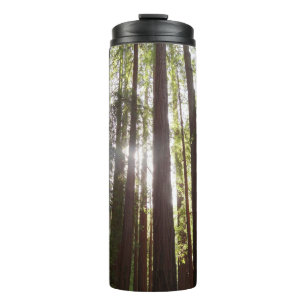 Zu den Redwoods am Morgen Thermosbecher