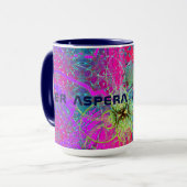 Zu den Sternen - mit diesem neonfarbig Tasse (Vorderseite Links)