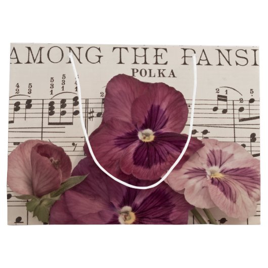 Zu den Stiefmütterchen Große Geschenktüte (Rückseite)