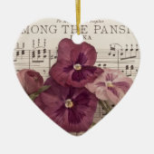 Zu den Stiefmütterchen Keramik Ornament (Vorne)