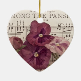 Zu den Stiefmütterchen Keramik Ornament