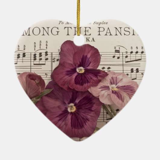 Zu den Stiefmütterchen Keramik Ornament (Hinten)