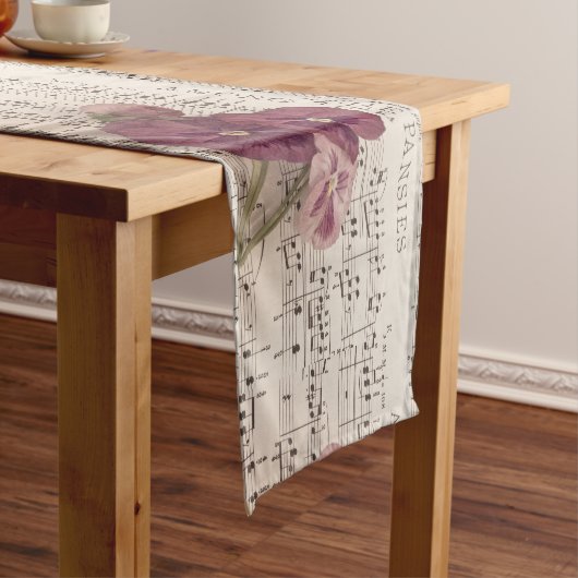 Zu den Stiefmütterchen Kurzer Tischläufer (Beispiel)