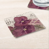 Zu den Stiefmütterchen Rechteckiger Pappuntersetzer (angewinkelt)