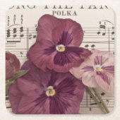 Zu den Stiefmütterchen Rechteckiger Pappuntersetzer (Vorderseite)