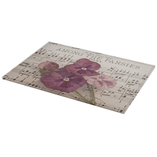 Zu den Stiefmütterchen Schneidebrett (Ecke)