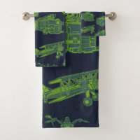 Zu den unterwegs "Blue & Green Moving Vehicles Boy