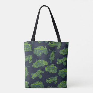 Zu den unterwegs "Blue & Green Moving Vehicles Boy Tasche