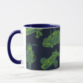 Zu den unterwegs "Blue & Green Moving Vehicles Boy Tasse (Links)