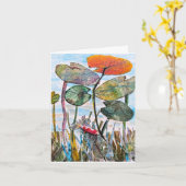 Zu den Wasserlilien Karte (Gelbe Blume)