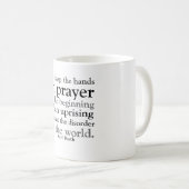 Zu die Hände im Gebet umklammern Kaffeetasse (VorderseiteRechts)