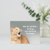 Zu Dingen, die du im Internet geschrieben hast, wi Postkarte (Stehend Vorderseite)