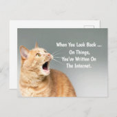 Zu Dingen, die du im Internet geschrieben hast, wi Postkarte (Vorne/Hinten)