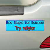 Zu dumm für Wissenschaft? Autoaufkleber (Auf Auto)