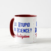 Zu dumm für Wissenschaft Tasse (Vorderseite Links)